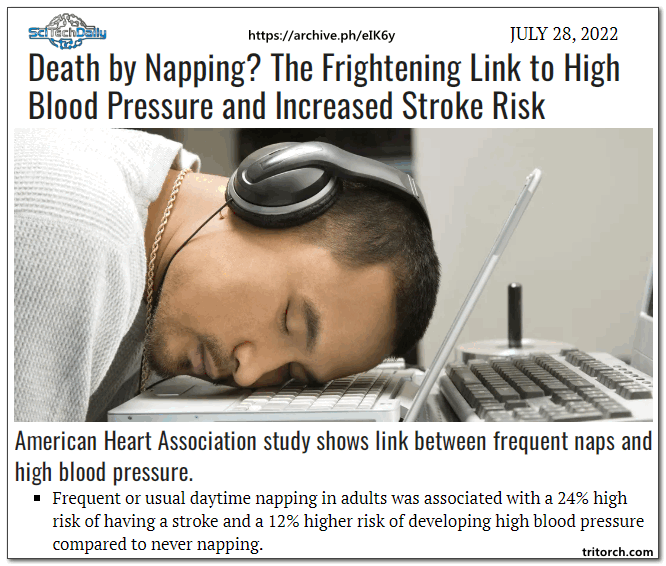 AmericanH eart Association Finds That Naps Can Now Kill You