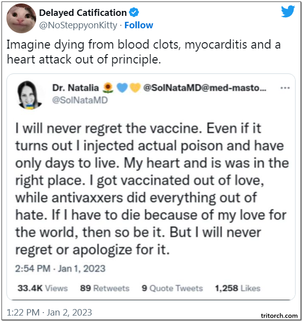 Vaccine Recipient Would Gladly Be Poisoned And Die Because Of The Principle Of It