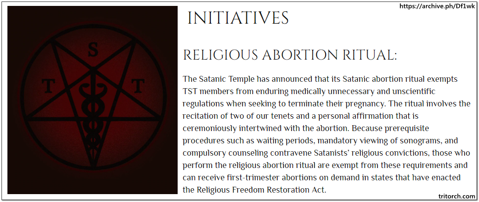 Satanic Temple Defends Abortion As ASatanic Right
