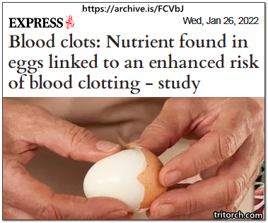 Eating Eggs Now Causes Blood Clots As Of January 2022
