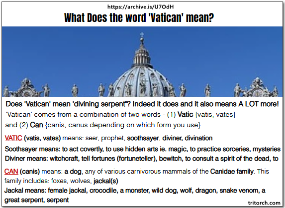 Meaning of Vatican Divine Serpent